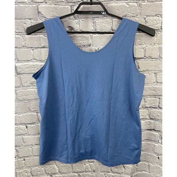 Chico's Microfiber Contemporary Tank Top Size 3 XL Blue Lotus      NEW - Picture 2 of 4